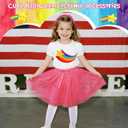 3Pcs Halloween Women Costume 2025 Accessories with Socks Stain Hot Pink Headband Large Rainbow Star Patch for Girls Cosplay