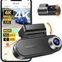 DDPAI 4K Dash Cam Front and Rear, 2160P+1080P Car Dash Camera, GPS 5G WiFi Dashcam for Cars, Free eMMC 32G Dual Storage Support 512G,Radar Motion Detection,Night Vision,72 Hour Parking Mode, N5 Dual