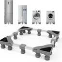 Kiss Core Mini Fridge Stand, Laundry Pedestal 29" Universal Fit Washer Pedestal, Adjustable Washer and Dryer Stand with 16 Strong Feet, MultiFunctional Washing Machine Base Stand for Washer and Dryer