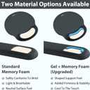 Mouse Pad and Keyboard Wrist Rest, 3-in-1 Gel Memory Foam Ergonomic Mouse Pad with Wrist Rest Set, Gaming Mousepad Arm Cushion Support for Computer Office Desk Accessories Cute Setup, Charcoal