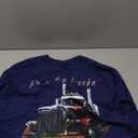 Adult and Youth Semi Truck Keep On Truckn Back Design T-Shirt Small, Dark Blue