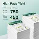 62XL 62 Envy 7640 Ink Cartridges Black and Color Combo Pack Replacement for HP62 62 XL Ink for HP Envy 5660 5540 7645 5740 5746 OfficeJet 250 200 Printer (2-Pack,1 Black 1 Tri-Color)