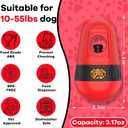 BABORUI 2 in 1 Dog Treat Toy, Bully Stick Holder & Interactive Treat Dispensing Toys to Keep Them Busy, Adjustable Dog Chew Bones Holder Puzzle Feeder for Puppy/Small/Medium/Large Dogs (Red)