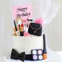 JeVenis Makeup Cake Decorations Spa Birthday Cake Topper Spa Party Supplies Salon Birthday Decoration