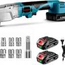 ONEVAN Cordless Electric Ratchet Wrench, 412FT-LBS(550N.m), 1600 RPM, 20V Cordless Ratchet Wrench 1/2 with 2 Pack 2.0Ah Batteries and Fast Charger, 7 Sockets, Adapte