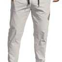 COOFANDY Mens Casual Joggers Pants Elastic Drawstring Chino Cargo Pants Hiking Outdoor Track Sweatpants