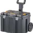 DEWALT Tool Box with Wheels Modular, Large Rolling Tool Box With Telescopic Handle, Portable Carrier Deep Stackable TSTAK Storage (DWST17820)