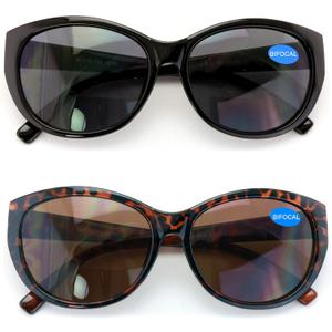 V.W.E. 2 Pairs Women Bifocal Reading Sunglasses Reader Glasses Cateye Vintage Jackie Oval (1 Black 1 Tortoise)