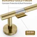 Luxbaro Brushed Gold Towel Bar 24 Inch (Total Length 26-Inch), Thickened Towel, Rack for Bathroom Wall, SUS304 Stainless Steel Towel Rod, Modern Home Decor