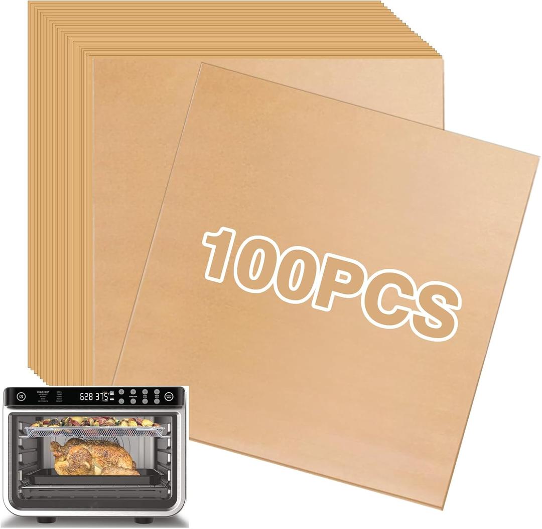 100 Pcs Parchment Paper Squares Oven Liners for Ninja DT201 Air Fryer Oven