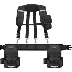 Tool Belt for Men | For persons under 178cm in Height and 170lbs in weight Only | With Suspenders | Detachable & Adjustable Tool Pouch Bag | Electrician,Carpenter,Construction