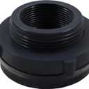 1 Pack 1-1/2 PVC Bulkhead Fitting, Bulkhead Tank Connector Adapter Fitting for Rain Barrels, Water Tank, Aquariums - Dark Grey