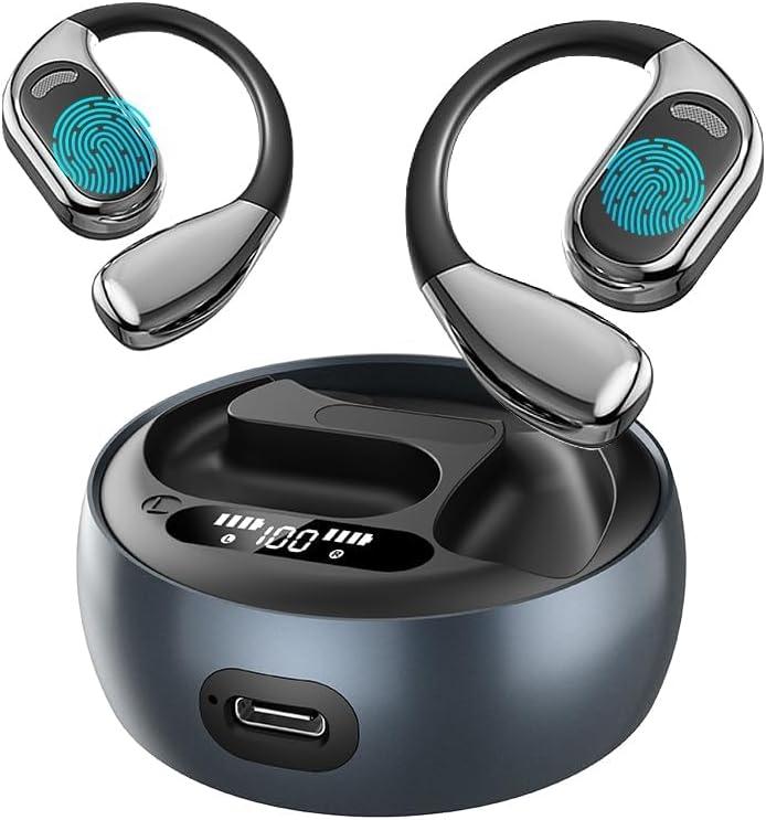 Wireless Earbuds, Real-Time AI Translation Earbuds,144 Languages Language Translator Earbuds, AI Wireless Bluetooth Headphones, Translating Earbuds, Ear Pods Wireless, Perfect for Travel, Business (M76-Black)