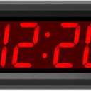 Digital Alarm Clock Battery Operated Only, LED Large Display, 2-Level Brightness Dimmer, 4 AA Batteries Keep Clock on for More Than 12 Months, for Kids/Teens/Bedroom/Bedside