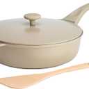 Goodful All-in-One Pan, Multilayer Nonstick, High-Performance Cast Construction, Multipurpose Design Replaces Multiple Pots and Pans, Dishwasher Safe Cookware, 11-Inch, 4.4-Quart Capacity, Linen