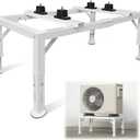 Mini Split Stand, Heavy Duty Adjustable Mini Split Ground Stand for 9000-36000 BTU Ductless Air Conditioners Heat Pumps, 440LBS Load Capacity