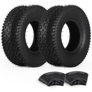 13x5.00-6 Tire and Inner Tube Set, TR-13 Straight Valve Stem, Replacement Riding Mower Front Wheel Assembly, Pack of 2  13x5.00-6 Tire and Inner Tube Set, TR-13 Straight Valve Stem, Replacement Riding Mower Front Wheel Assembly, Pack of 2