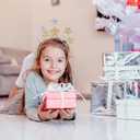 Glitter Star Headband, Christmas Lovely Hair Hoop, Golden Holiday Festival Headdress Headpiece for Xmas Halloween