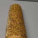 OMKSIH Gold Christmas Tree Collar - 23.6 Inch Sequin Skirt, Glitter Xmas Ring, Embroidered Velvet Collar for Pencil Tree, Sparkly Base Cover, Mermaid Stand Collar for Fall