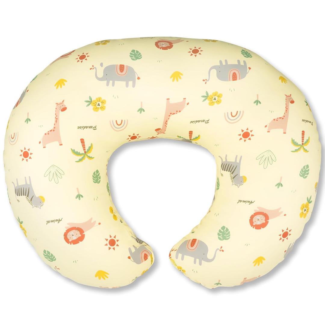 Nursing Pillow, Breastfeeding Pillows with Standard Size Removable Cover, Breast Feeding Pillow with Breathable Filling, Ergonomic Nursing Essentials for Bottle and Breastfeeding- Animal Yellow Nursing Pillow, Breastfeeding Pillows with Standard Size Removable Cover, Breast Feeding Pillow with Breathable Filling, Ergonomic Nursing Essentials for Bottle and Breastfeeding- Animal Yellow