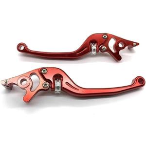 Motorbike Brake Lever Clutch Lever Motorcycle Adjustable Brake Clutch Lever Handle Hydraulic Levers Universal Motorcycle Brake Clutch Lever Handle (Red)