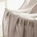 MIULEE Natural Linen Curtains 84 Inch Length 2 Panels for Bedroom Living Room, Soft Linen Textured Window Drapes Semi Sheer Light Filtering Back Tab Rod Pocket Farmhouse Modern Burlap Look Decor
