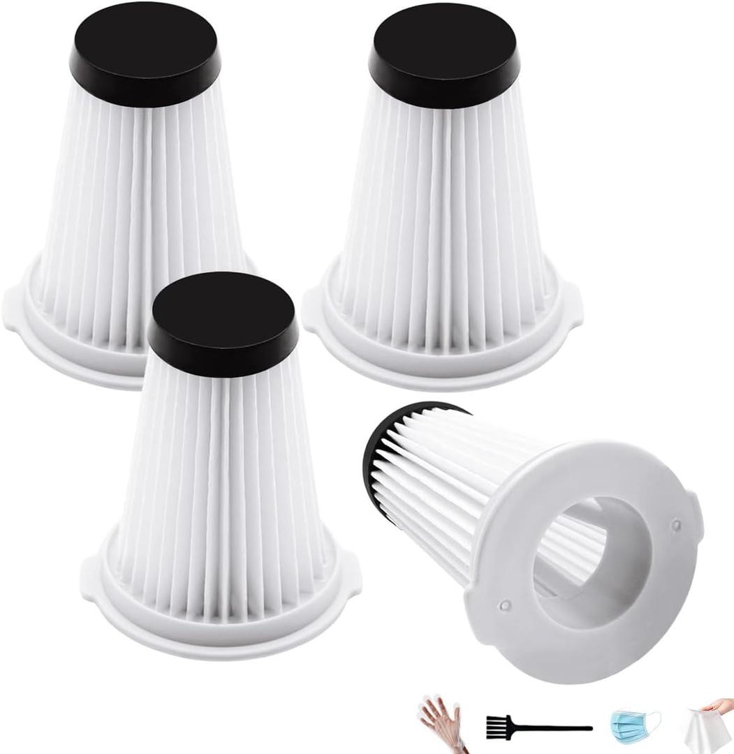K3000 HEPA Vacuum Filter Replacement for Kenmore Vacuum, Compatible with Models 10438 DS4015 DS4020 DS4030 DS4065 DS4090 DS4095, 4 Pack Washable Vacuum Filter with Brush