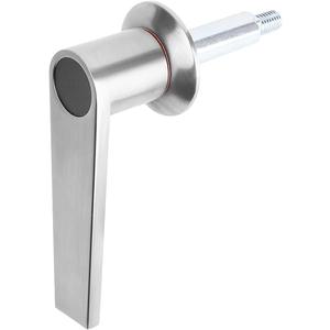 Square Shaft Safe Handle Standard L Shape for ATM (2.05 inch L x 0.63 inch W), Safes and Vault Doors, Matt Chrome Finish