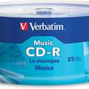 Verbatim Music CD-R 40X 80 Minute 700 MB Blank Recordable Audio Discs 25pk Spindle