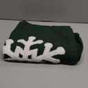 MIULEE Pack of 2 Christmas Decorative Snowflake Throw Pillow Covers Canvas Embroidery Winter Cushion Cases Holiday Decor Soft Pillowcases for Winter Couch Sofa Bedroom Car, Dark Green, 20x20in