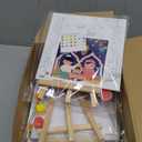 Tenceur 12 Sets Valentine's Day Paint by Numbers Kit Pre Drawn Canvas Painting Set with Easels, Paints & Brushes, Cute DIY Art Craft for Kids, Beginners, Classroom & Valentine Party Supplies