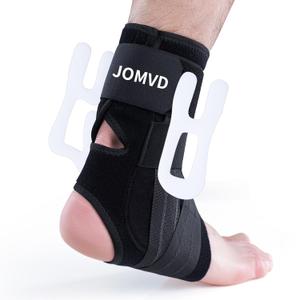 Ankle Brace for Women Men, Adjustable Ankle Support with Side Stabilizers for Ankle Sprained, Achilles, Plantar Fasciitis Injury Recovery (Large)