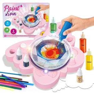 Paint Spin Art Machine Kit for Girls & Boys, Arts & Crafts for Kids, Art Drawing Supplies, Painting Kits,Ideal Gift for 4 5 6 7 8-12 Years Old