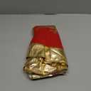 Sattiyrch Christmas Tree Skirt with Gold Rim 36",Flannelette Santa Reindeer Decoration for 6Ft/7.5Ft Xmas Tree (Red)