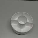 Diesisa Makeup Brush Holder Organizer,360 Rotating Makeup Brush Organizer,5 Slot Make up Brushes Cup for Cosmetics, Nail Polish, Art Supply, Bathroom Vanity Desktop Organizer - White