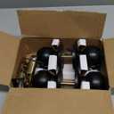 [2 Pack] BESTTEN Keyed Entry Door Knob, Entrance Door Lock, Keyed Different, Standard Ball, Matte Black