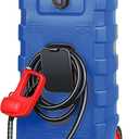 Portable Gas Fuel Tank 15 Gallon w/Casters,Portable Fuel Tank with Fluid Transfer Siphon Pump&10Ft Delivery Hose,Diesel Storage Can on-Wheels for Cars, Lawn Mowers,Boats,Container Caddy Can