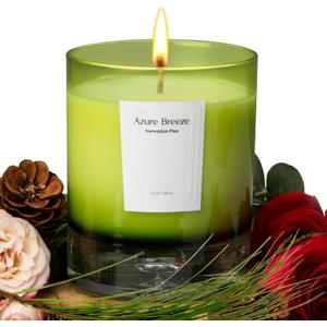 Forest Cedar Candle - Strong Christmas Scented Candles, 70 Hours Long-Burning, Pine Fir & Eucalyptus Scented Soy Candle, Ideal Gift for The Holidays & Home Decor (Norwegian Pine | 12 oz)