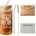 Mothers Day Gifts for Mom from Son Daughter, Personalized Anniversary Birthday Mothers Day Presents for Wife from Husband, Gifts for Women Mama Stepmom Mother In Law Bonus Mom - Can Glass Cups 16OZ