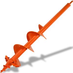 4"x24" Auger Drill Bit for Planting Heavy Duty Garden Auger Post Hole Digger with Spiral Double Blade & 3/8" Hex Drive for Fast Hole Drilling