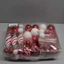 Shatterproof Christmas Ball Ornaments Set, 130 Pack Christmas Tree Decorations, Assorted Hanging Christmas Balls Bulk for Holiday Indoor Outdoor Xmas Party Decor (130 Red)