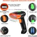 KUIIYER Wireless Barcode Scanner, 2D QR 1D Bar Code Scanners Handheld Barcode Reader with Updated 800 X 600 Pixel CMOS & Built-in Light, Plug & Play for Computers, PC, Laptop, Desktop & POS
