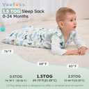 Yoofoss Baby Sleep Sack 18-24 Months, 1.5 Tog Baby Wearable Blanket with 2-Way Zipper, 100% Cotton Organic Fabric Winter Infant Sleeping Sack, Warm Soft Comfy