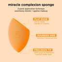 Real Techniques Miracle Complexion Sponge 4 Pack, Makeup Blending Sponges For Liquid & Cream Foundation & Skin Tints, Buildable Coverage, Natural, Dewy Base, Cruelty- Free, Latex-Free Foam