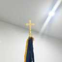 Gold Plastic Church Cross for Indoor or Parade Flagpole Finial Topper, for 1" Diameter Flagpoles