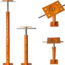 House Jacks for Leveling, Adjustable Jack Post 19" -38" Basement Floor Jack, Screw Floor Jack Post Supports Stabilizer Jacks for House Foundation, Stairs, Porches, Roof Beams