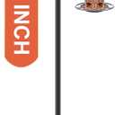 RCUICA Double Shepherds Hooks for Outdoor,1 Pack 55 Inch Bird Feeder Pole with 5 Prongs Base,Heavy Duty Shepherds Hook,Suitable for Garden in Hanging Flower Basket,Lantern,Bird Nests (1 Pack 55 inch)