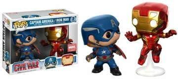 Pop! Marvel: Marvel Collector Corps Captain America & Iron Man (Civil War) (Action Pose) (2-Pack)