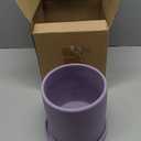 PATIKIL 5 Inch Ceramic Plant Pots, Modern Flower Planters with Drainage Holes and Tray for Decorate Home Indoor Plants Succulent Herb, Orange