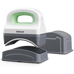 EENOUR Hat Press Machine, Mini Heat Press for Caps with 3 Heating Levels & Auto-Off, Handheld Cap Easy Press with 3"×5.5" Arched Heating Plate for 6-8 Hat Size, 19-26 Girth